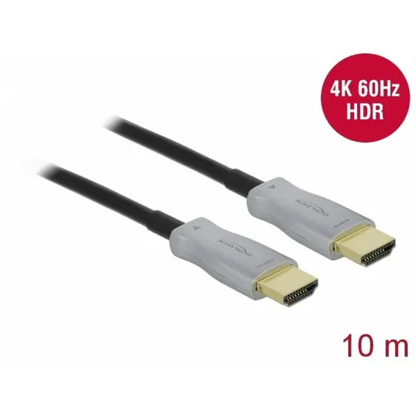Delock Cablu optic activ HDMI 4K60Hz HDR T-T 10m, Delock 85010