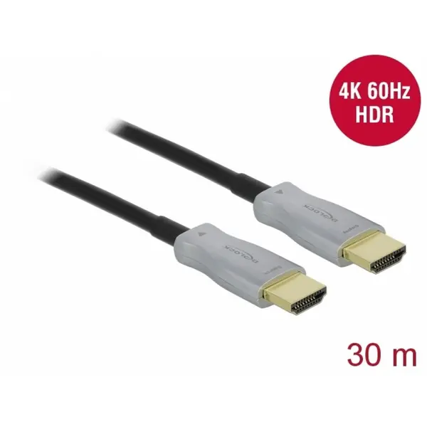 Delock Cablu optic activ HDMI 4K60Hz HDR T-T 30m, Delock 85049