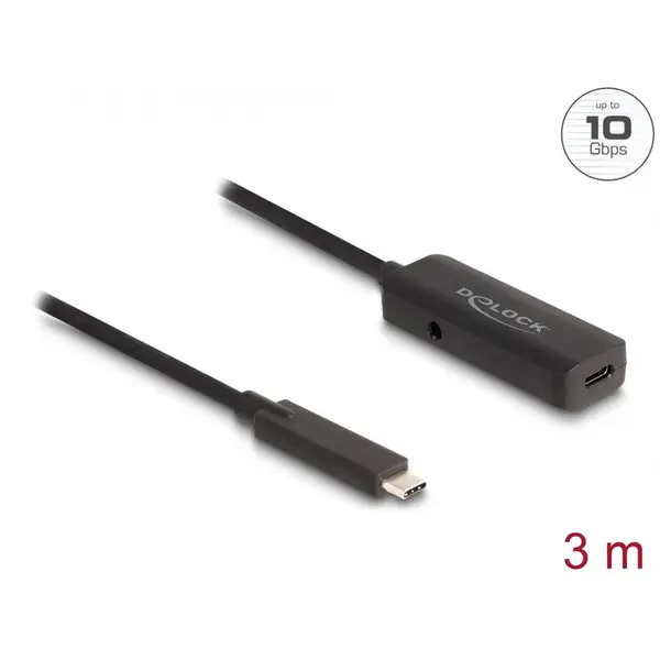 Delock Cablu prelungitor activ USB type C 10 Gbps T-M 3m, Delock 80027