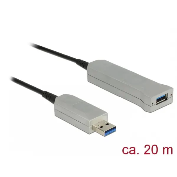 Delock Cablu prelungitor USB 3.0 optic activ T-M 20m, Delock 83739