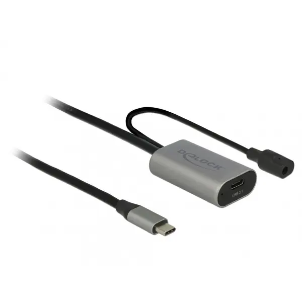 Delock Cablu prelungitor USB 3.1-C Gen 1 activ 5m T-M Negru, Delock 85392