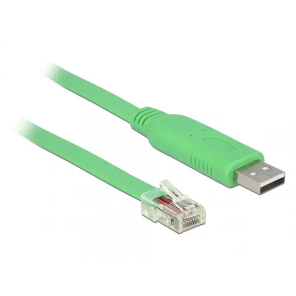 Delock Cablu USB 2.0 tip A la Serial RS-232 RJ45 (pentru router Cisco) T-T 1.8m, Delock 62960