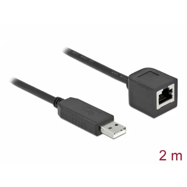 Delock Cablu USB la serial RS-232 RJ45 (pentru router Cisco) T-M 2m, Delock 64165