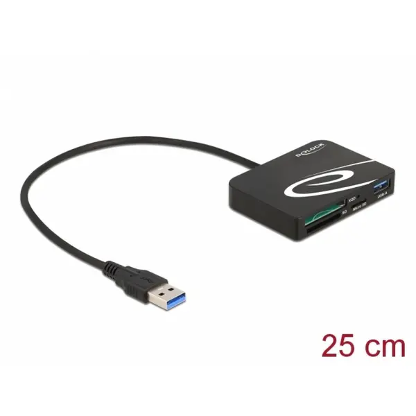 Delock Cititor de carduri USB 3.2 Gen1-A la XQD/SD/Micro SD + USB-A, Delock 91756