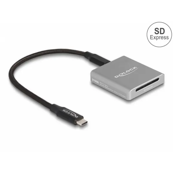 Delock Cititor de carduri USB Type C pentru SD Express (SD 7.1), Delock 91006