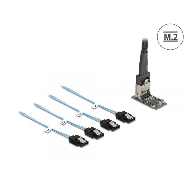 Delock Controller M.2 2242 Key B+M la 4 x SATA 1m, Delock 64260