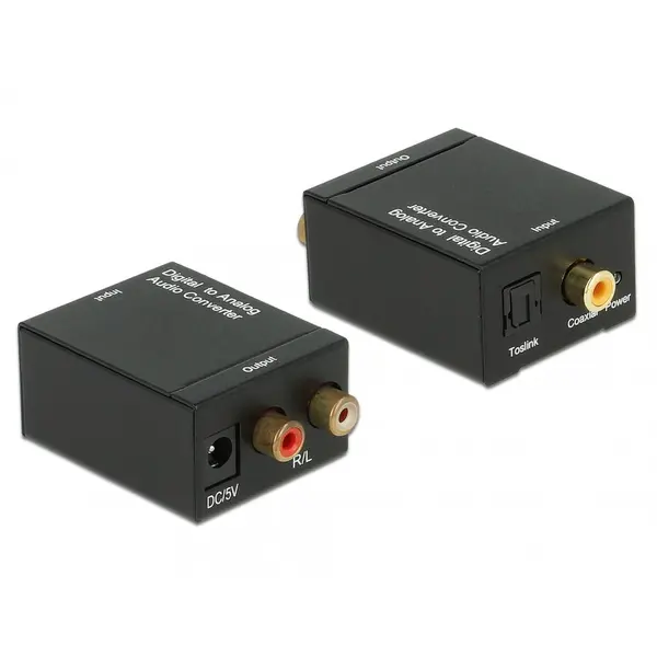 Delock Convertor audio S/PDIF Digital la Analog RCA, Delock 62444