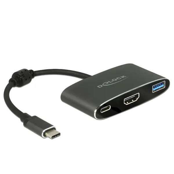 Delock Delock Adaptor USB Type-C tata - HDMI mama 4K + USB Tip-A + USB Type-C