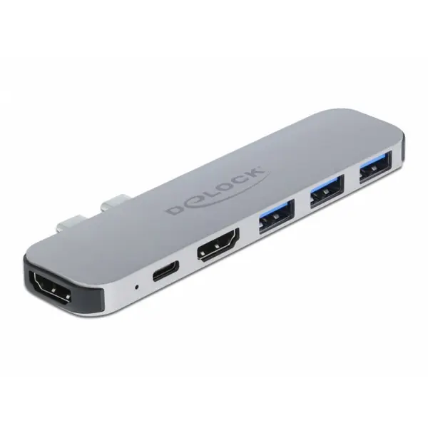 Delock Docking Station pentru MacBook Dual HDMI 4K / PD / Hub, Delock 87753