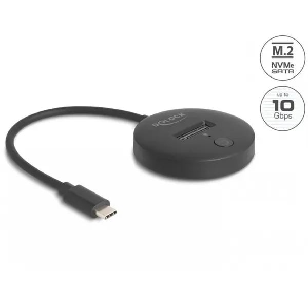 Delock Docking station USB 3.2 type C la SSD M.2 NVMe / SATA, Delock 64254