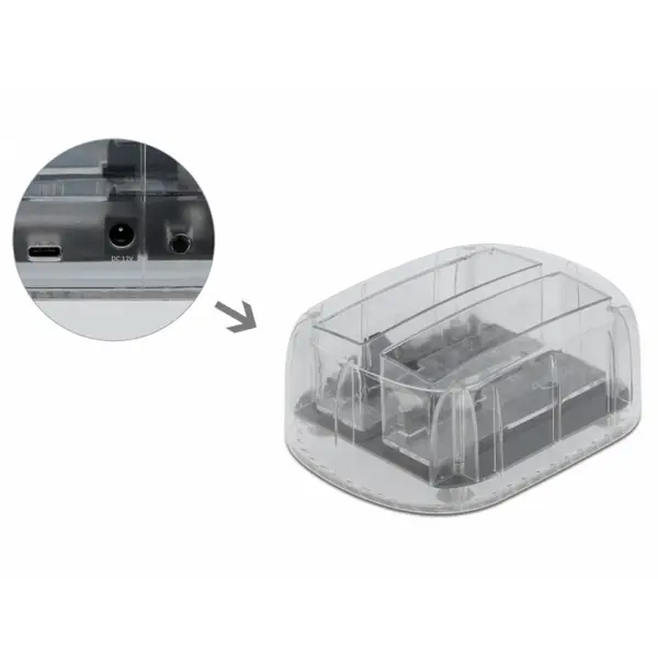 Delock Docking Station USB-C pentru 2 x SATA HDD / SSD, Delock 64090
