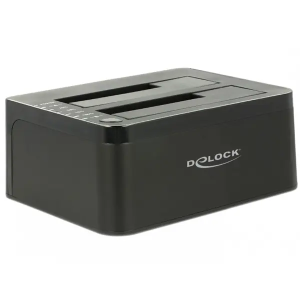 Delock Dual Docking Station SATA HDD/SSD la USB 3.0, Functie de Clona, Delock 62661