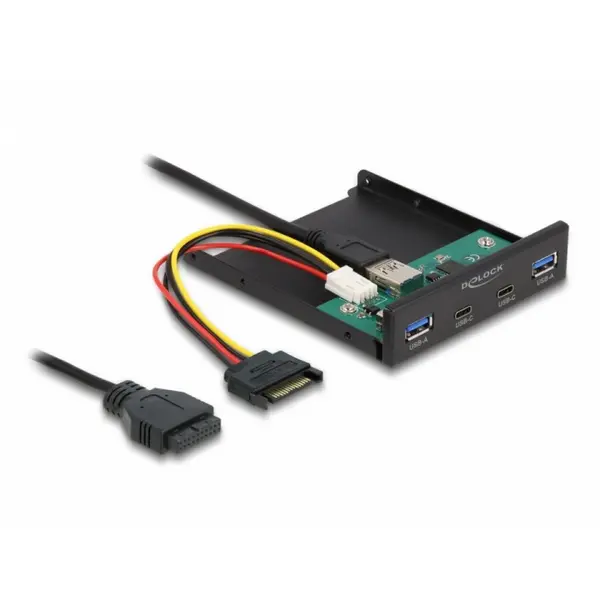Delock Front panel 3.5 USB 3.2 Gen1 cu 2 x USB Type-C + 2 x USB-A, Delock 64155