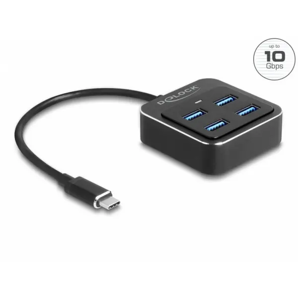 Delock Hub USB USB 3.2 Gen2 type C la 4 x USB-A, Delock 64191