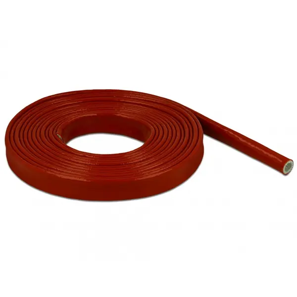 Delock Manson anti-incendiu acoperit cu silicon 5m x 10mm Rosu, Delock 18898