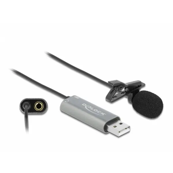 Delock Microfon omnidirectional 24 bit/192 kHz tip lavaliera, Delock 66638