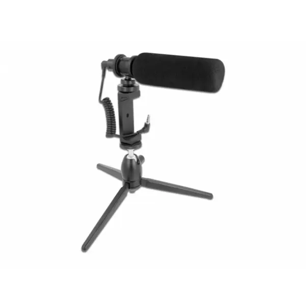 Delock Microfon vlogging pentru smartphone-uri si camere DSLR, Delock 66582