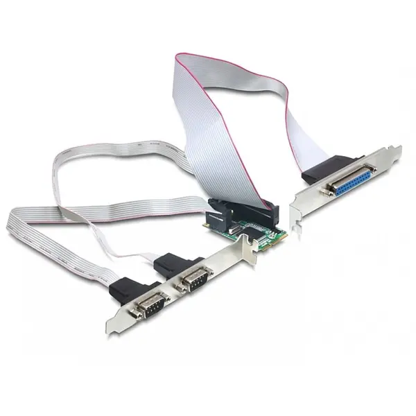 Delock Mini PCIe I/O PCIe full size 2 x serial RS-232, 1 x parallel, Delock 95232
