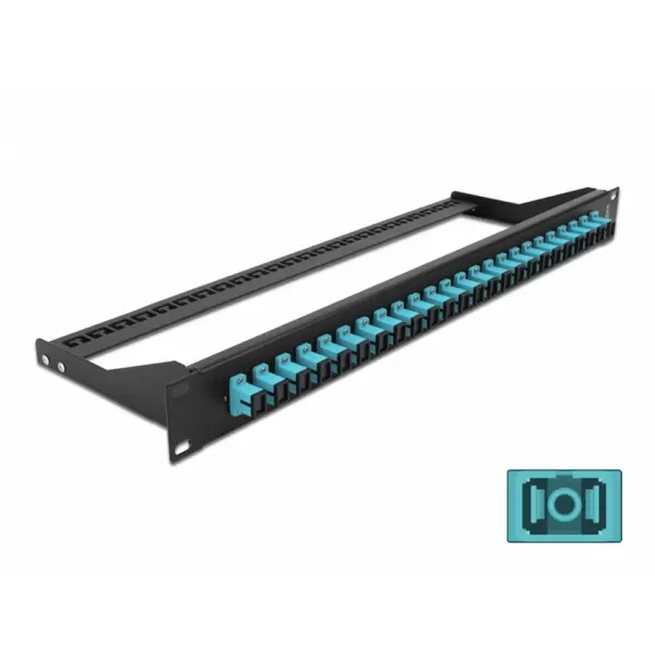 Delock Patch panel 19 cu 24 x SC OM3 Multi-mode Simplex, Delock 43383