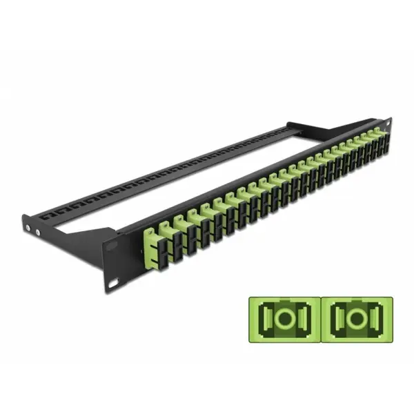 Delock Patch panel 19 cu 24 x SC OM5 Multi-mode Duplex, Delock 43397