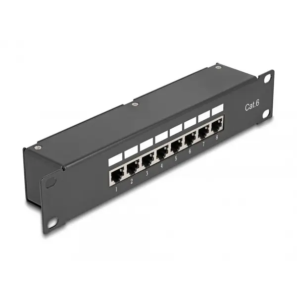 Delock Patch panel ecranat 8 porturi Cat. 6, Delock 43304