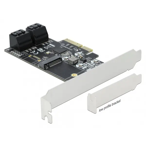 Delock PCI Express 4 porturi SATA + 1 x M.2 Key B, Delock 90396