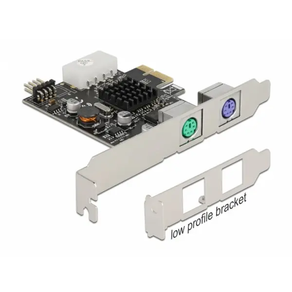 Delock PCI Express cu 2 x PS/2 si pin Header USB 9 pini, Delock 90049