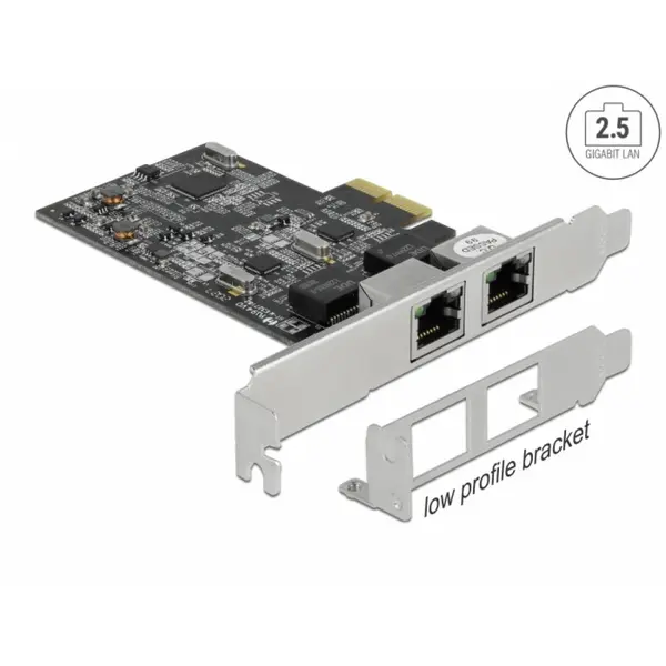 Delock PCI Express cu 2 x RJ45 2.5 Gigabit LAN RTL8125, Delock 89530
