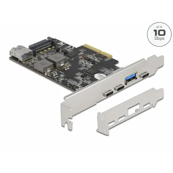 Delock PCI Express cu 3 x USB 3.2 Gen 2-C + 2 x USB-A LPFF, Delock 90060