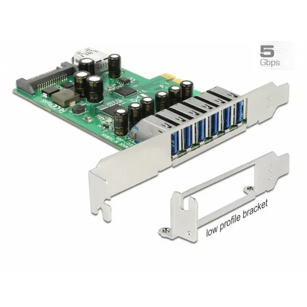 Delock PCI Express cu 6 x USB 3.0-A externe + 1 x USB 3.0-A intern, Delock 89377