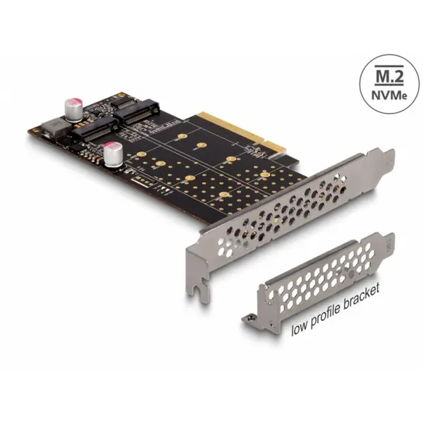 Delock PCI Express la 2 x NVMe M.2 Key M - Bifurcation - LPFF, Delock 89837