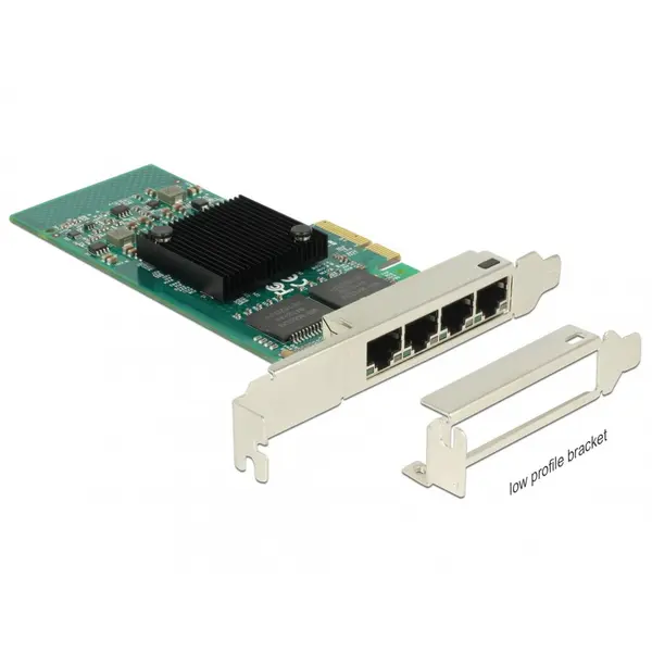 Delock PCI Express la 4 x Gigabit LAN chipset Intel i350, Delock 89946