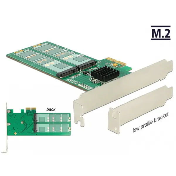 Delock PCI Express la 4 x internal M.2 Key B - Low Profile Form Factor, Delock 89588