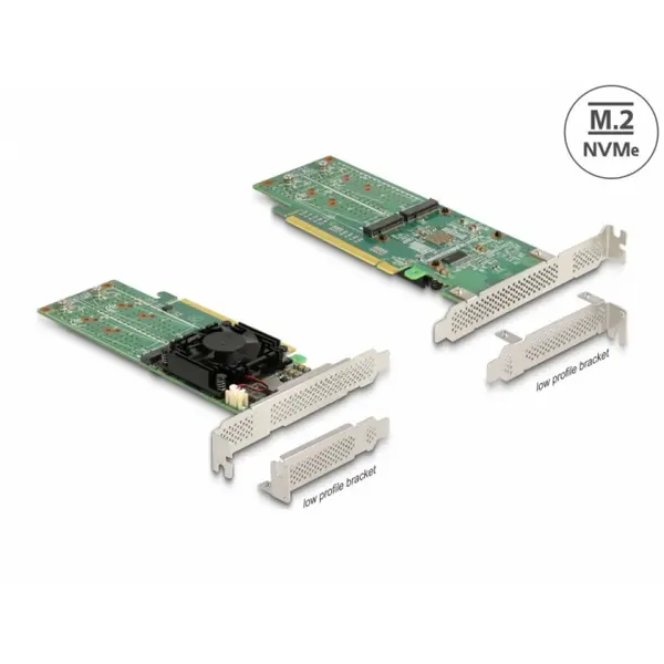 Delock PCI Express la 4 x NVMe M.2 Key M interne LPFF, Delock 90078