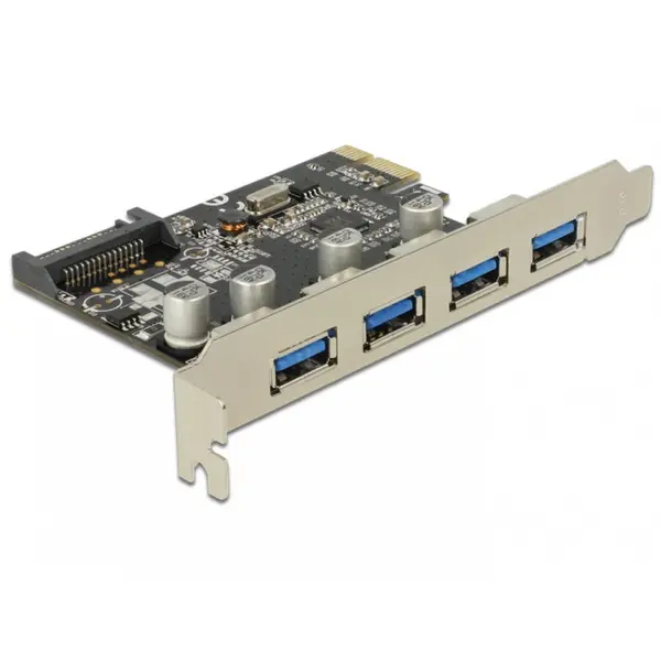 Delock Placa PCI Express cu 4 porturi USB 3.0, Delock 89297