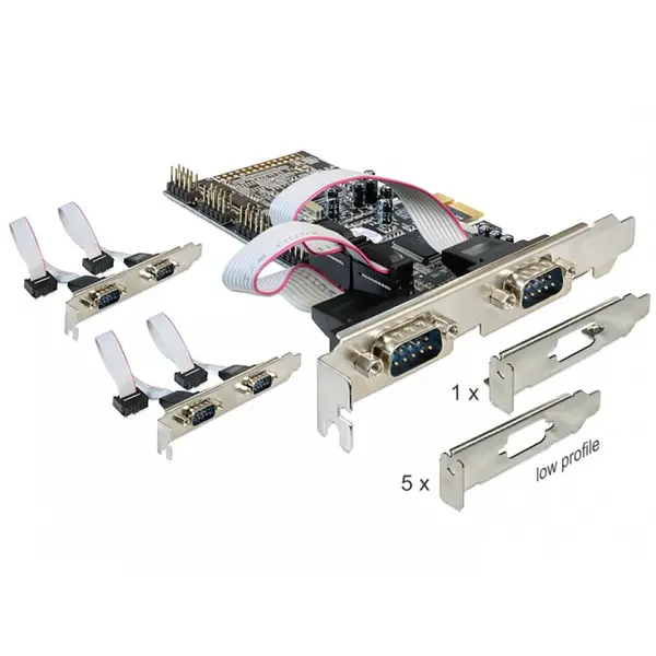 Delock Placa PCI Express cu 6 x Serial RS232, Delock 89347