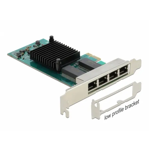 Delock Placa PCI Express la 4 x Gigabit LAN Intel i350, Delock 88504