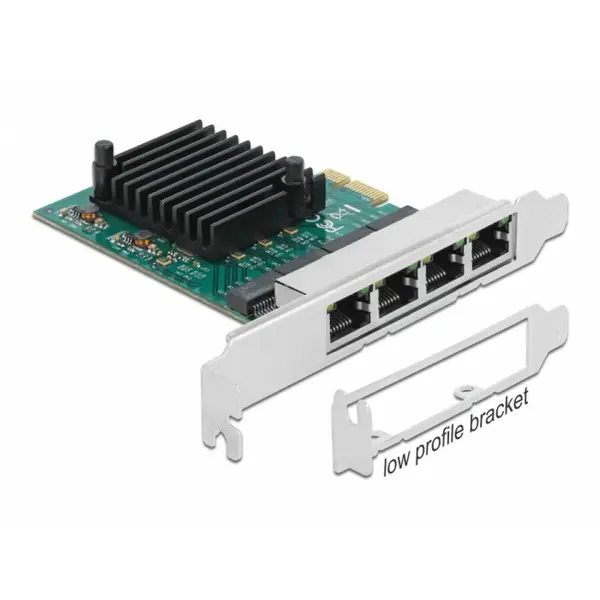 Delock Placa PCI Express la 4 x Gigabit LAN RTL8111F, Delock 89025