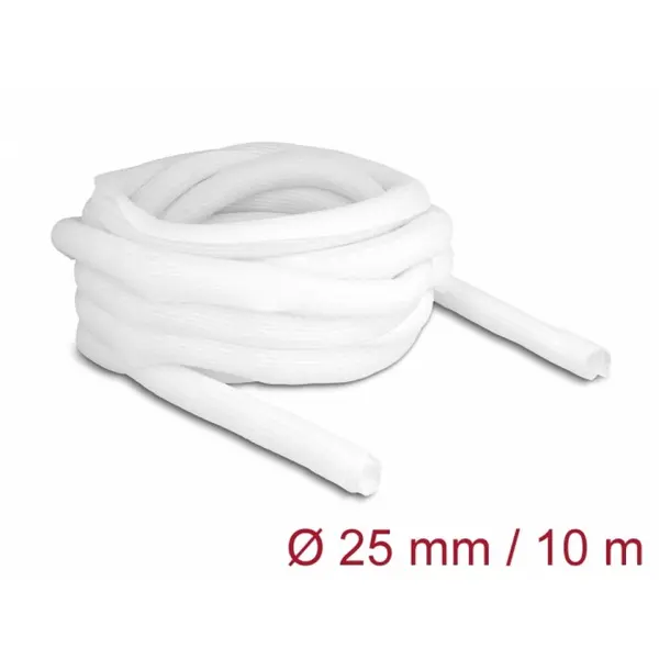 Delock Plasa pentru organizarea cablurilor cu auto-inchidere 10 m x 25 mm Alb, Delock 20816