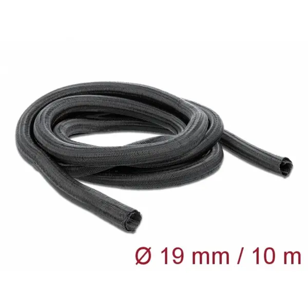 Delock Plasa pentru organizarea cablurilor cu auto-inchidere 10 m x 19 mm Negru, Delock 19046