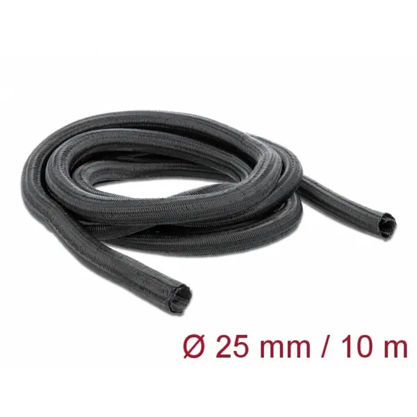 Delock Plasa pentru organizarea cablurilor cu auto-inchidere 10 m x 25 mm Negru, Delock 19047