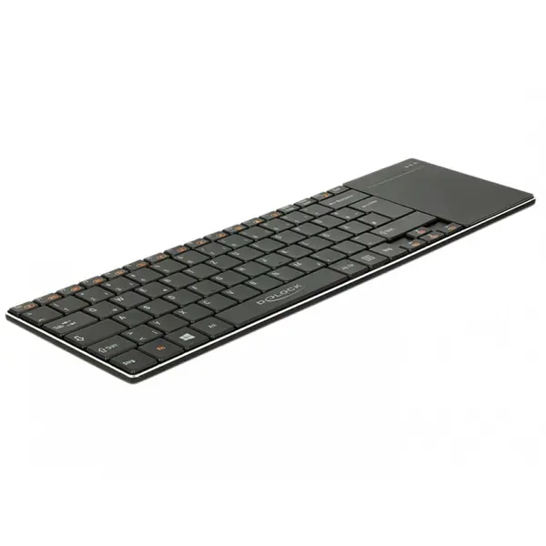 Delock Tastatura wireless pentru Smart TV si PC Windows cu Touchpad 6 mm, Delock 12454