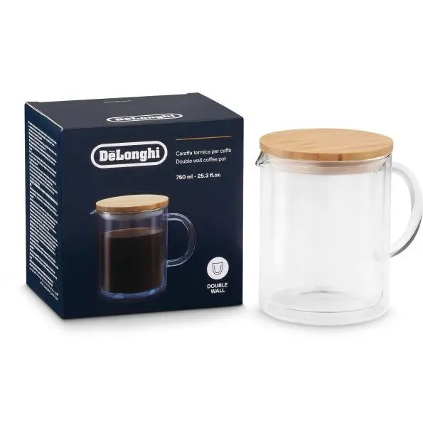 Delonghi Carafa de sticla DeLonghi DLSC078, cu perete dublu, 750 ml