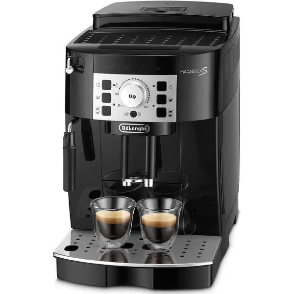 Delonghi Espressor automat De'Longhi Magnifica S ECAM 22.112.B, Sistem manual de spumare, Rasnita cu 13 setari, 1450 W, 15 bari, 1.8 l, Negru