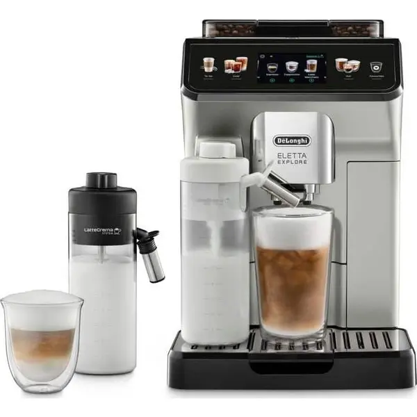 Delonghi Espressor automat DeLonghi ECAM 450.55.S ELETTA EXPLORE, 1.8L, 1450W, 19 bari, argintiu