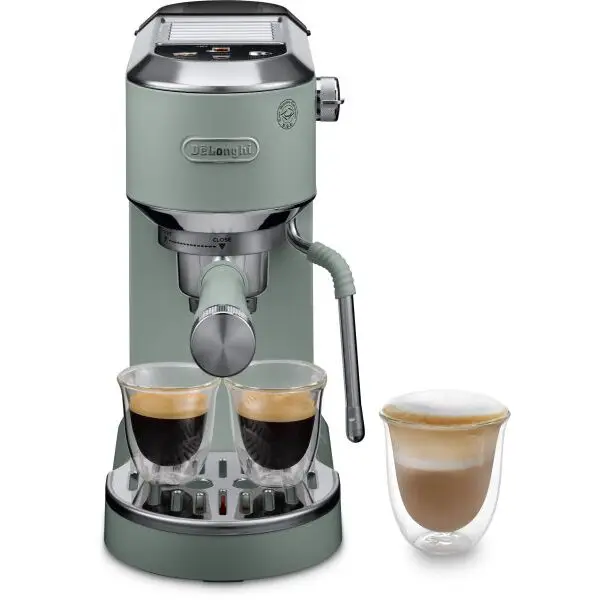 Delonghi Espressor manual De'Longhi Dedica Duo EC890.GR - 0132106345,15 bari, 1450W, Rezervor apa 1.1l, Verde