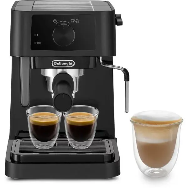 Delonghi Espressor manual DE LONGHI Stilosa EC230.BK, 1l, 1100W, 15 bar, functia ECO, negru