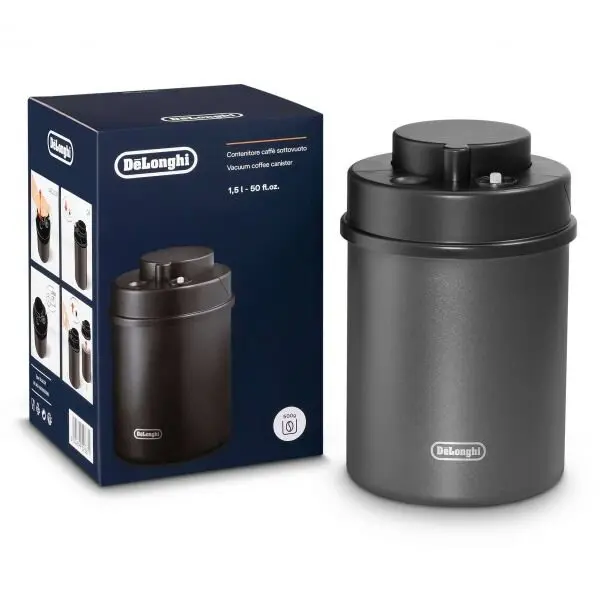 Delonghi Recipient pentru cafea cu vid DeLonghi DLSC071, capacitate 1.5l, capacitate 500g boabe de cafea