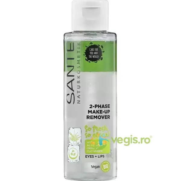 Demachiant Bifazic Bio pentru Ochi si Buze cu Aloe Vera si Castravete 110ml