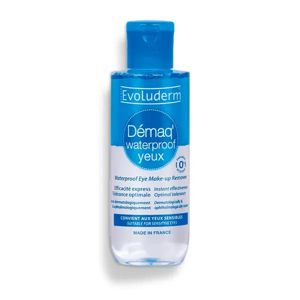 Demachiant waterproof pentru ochi sensibili, 150ml, Evoluderm